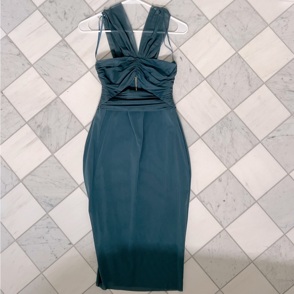 Bec and Bridge Turquoise Midi Dress